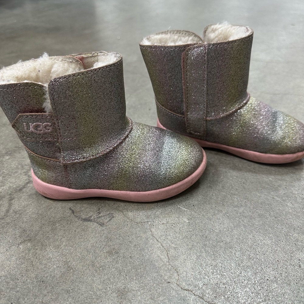 UGG Kids Shimmer Boots - Pink and Gold